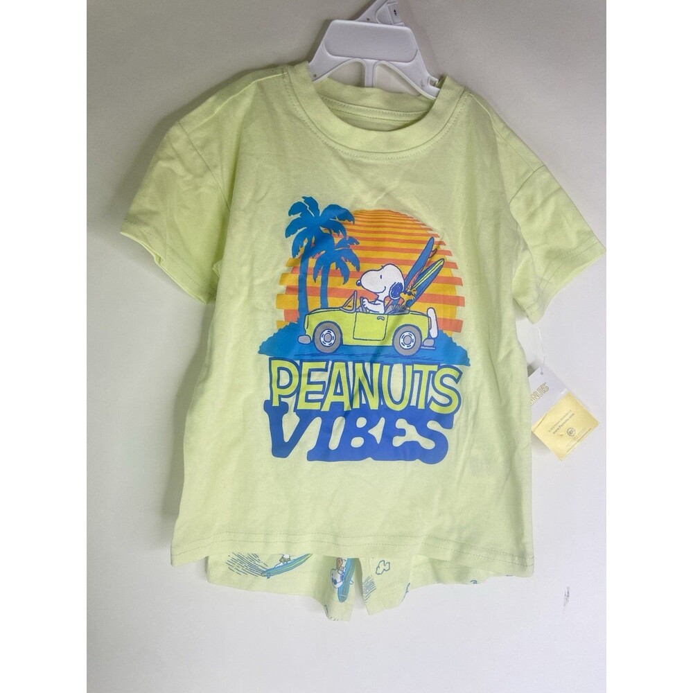 Peanuts Snoopy T-Shirt and Shorts 2 Piece Set Outfit Kids Toddler Boys Size 4T